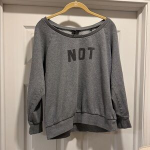 Torrid Light Gray Pullover Sweatshirt—Sorry Not Sorry!